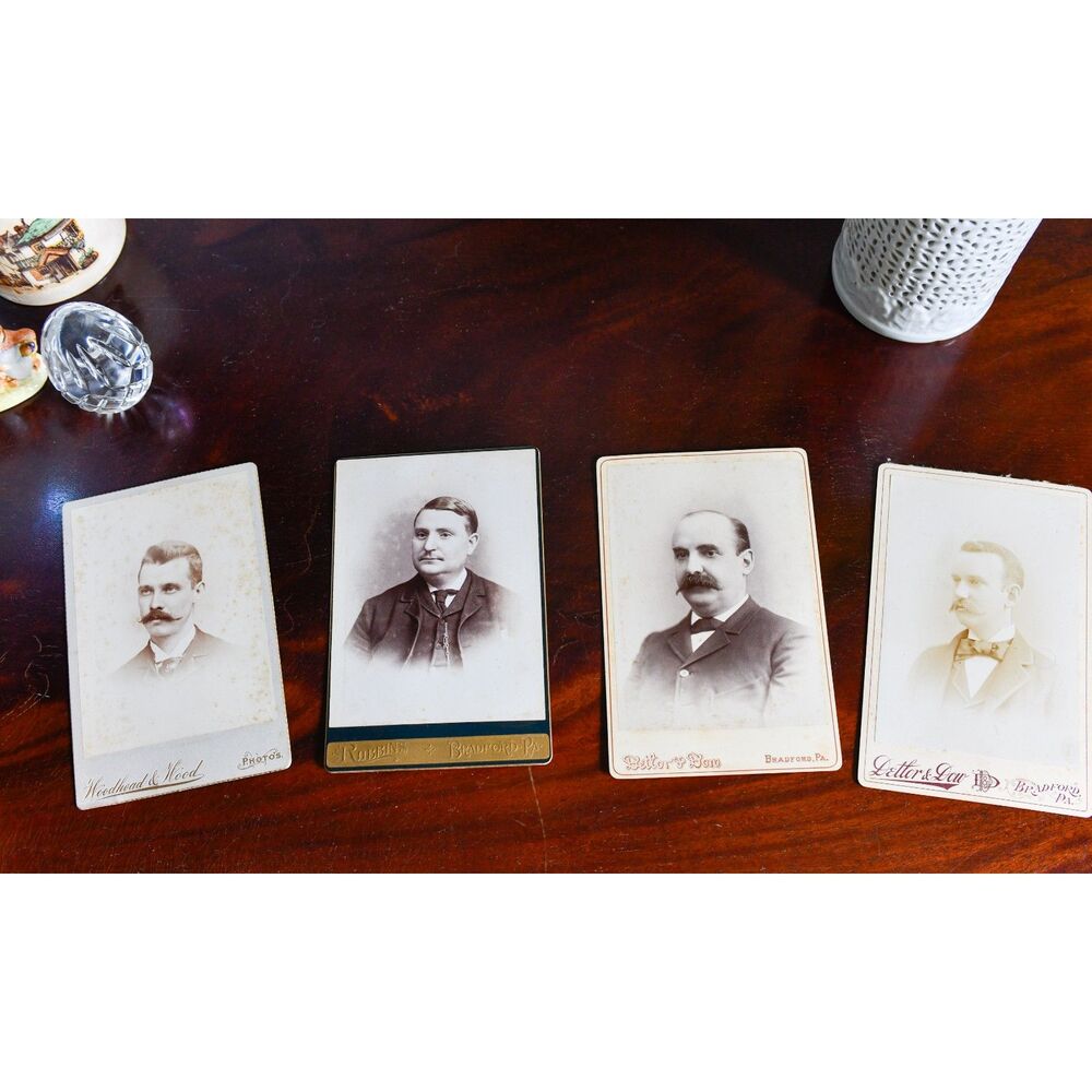 Antique Cabinet Cards Lot 4 Bradford PA 1890s | Detlor Dow Robbins Woodhead
